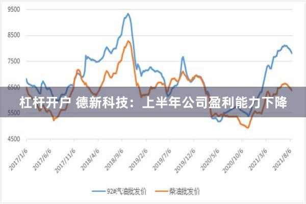 杠杆开户 德新科技：上半年公司盈利能力下降