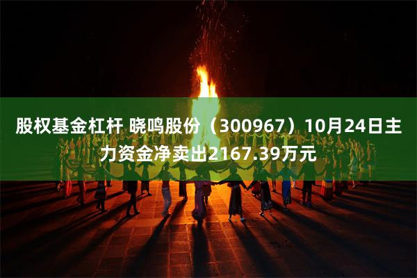 股权基金杠杆 晓鸣股份（300967）10月24日主力资金净卖出2167.39万元