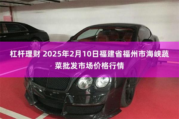 杠杆理财 2025年2月10日福建省福州市海峡蔬菜批发市场价格行情