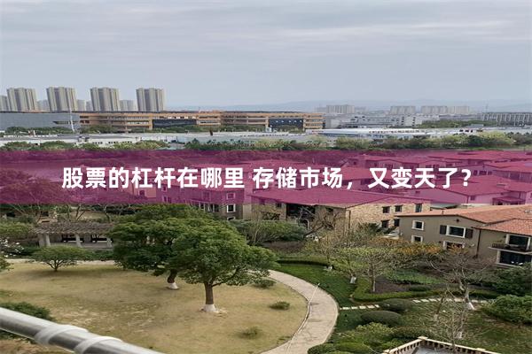 股票的杠杆在哪里 存储市场，又变天了？